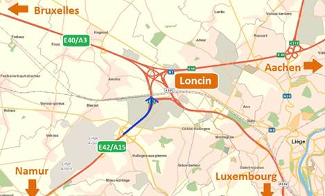 E42/A15 : fin du chantier autoroutier de Grâce-Hollogne en journée 