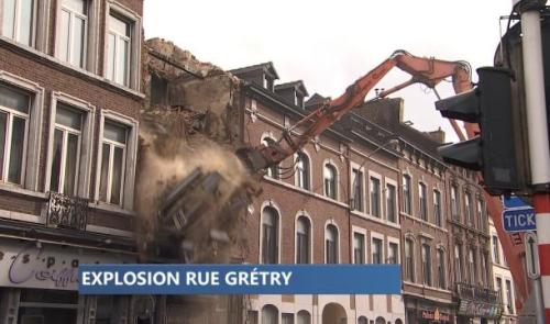 Explosion de la rue Gretry : on démolit la maison