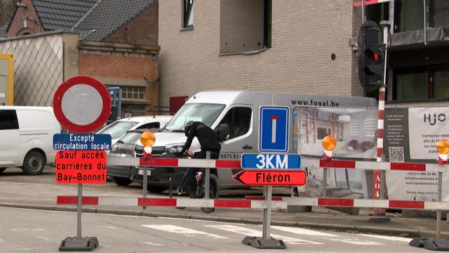 Fléron et Olne engorgés par les camions