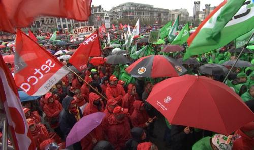 Forte mobilisation syndicale contre la réforme des pensions