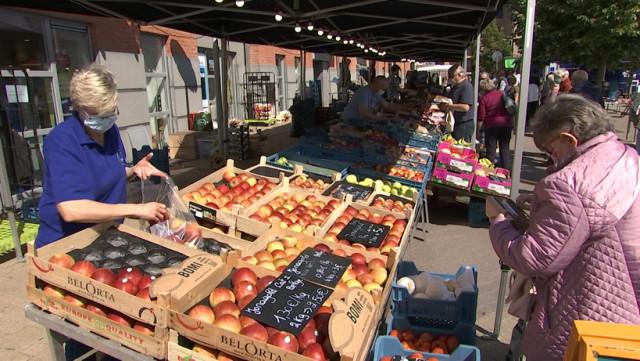 Hannut: Beaucoup de monde pour le 1er marché après-confinement!