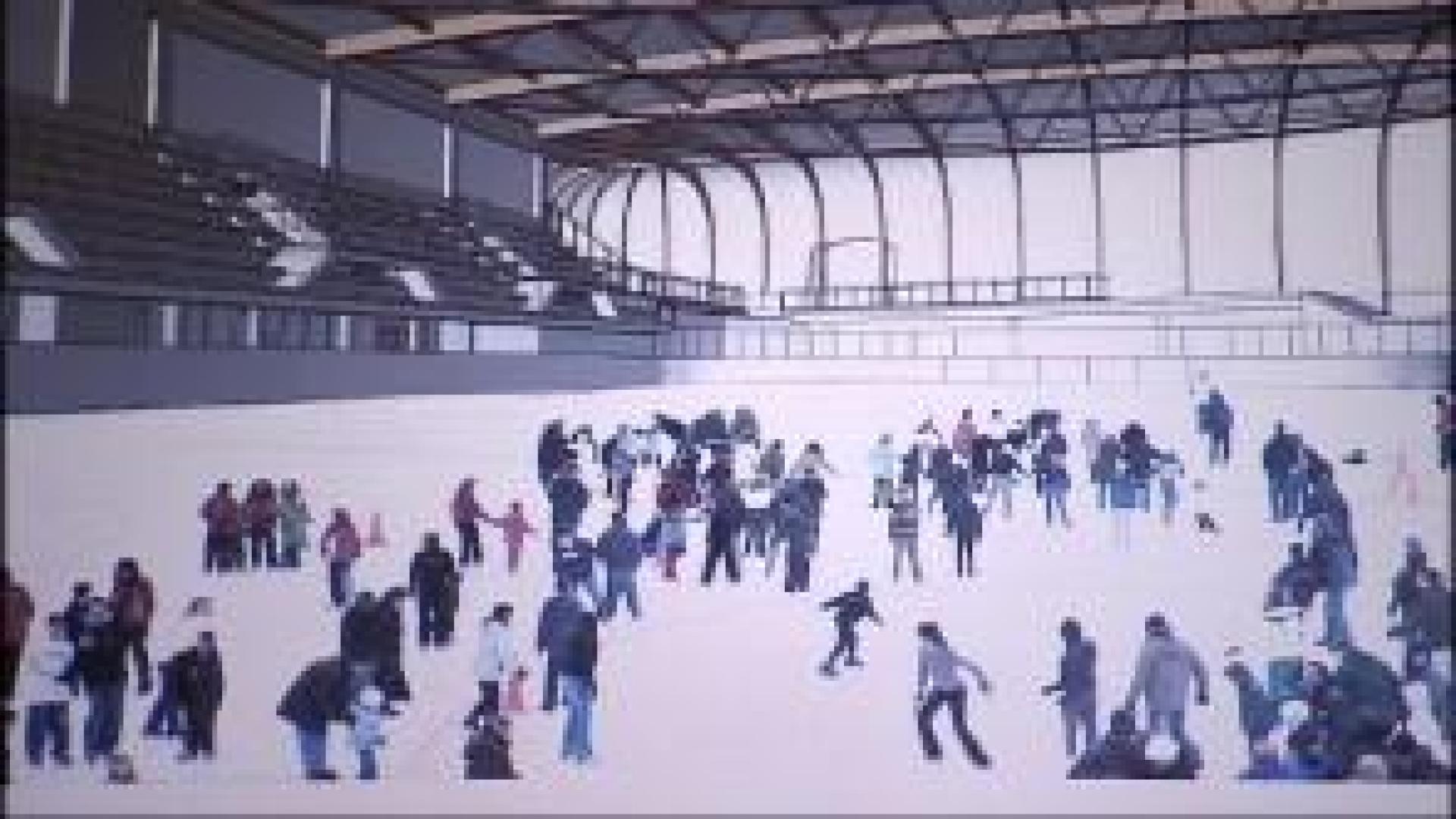 Patinoire à la Médiacité en 2012