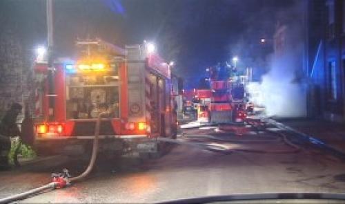 Incendie rue de Montegnée: un blessé grave