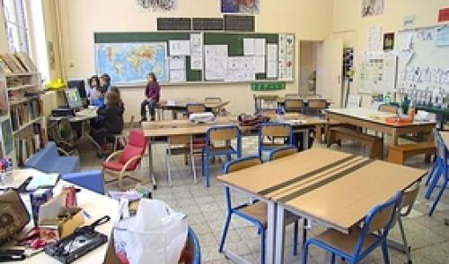 Dernier jour d'école, sous la neige
