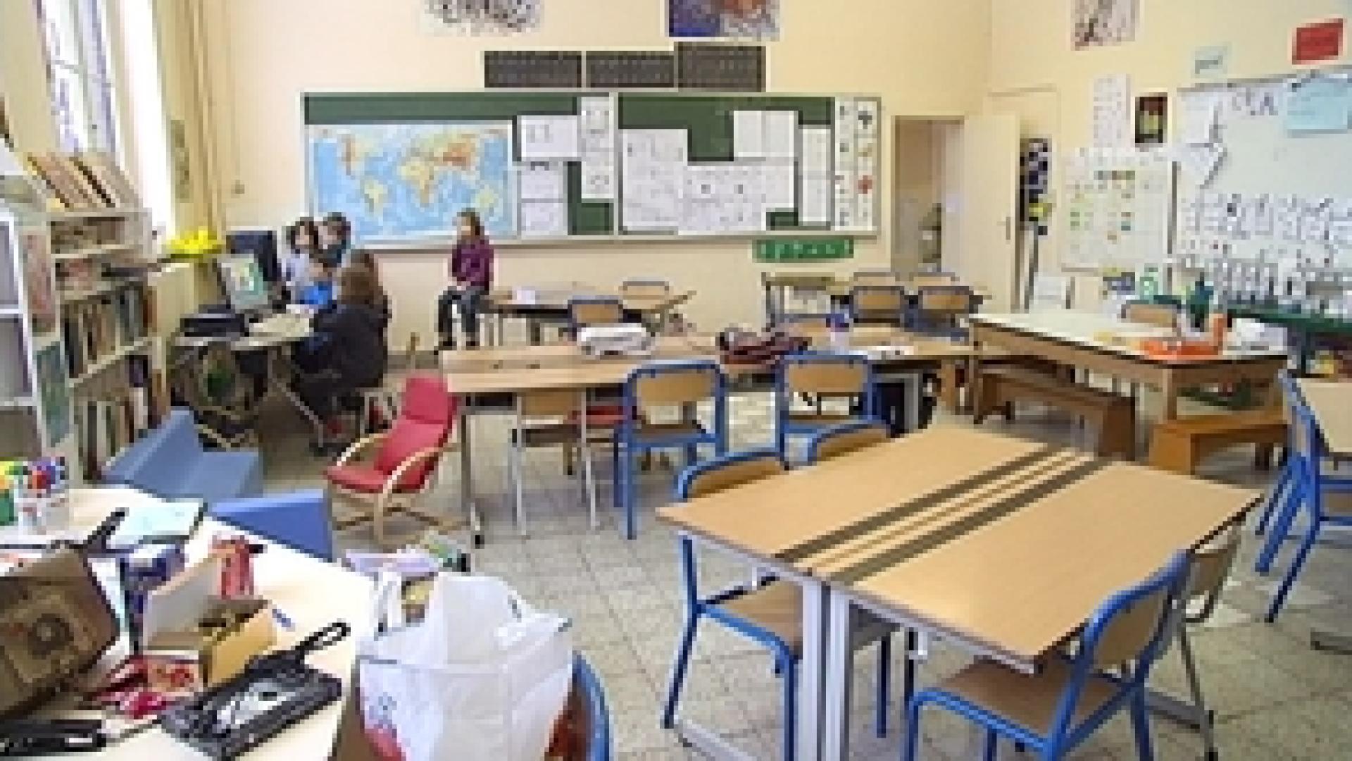 Dernier jour d'école, sous la neige