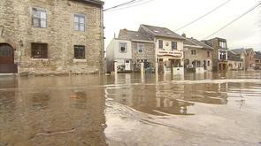 Hamoir : l'Ourthe déborde
