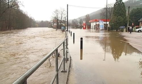 Inondations : route coupée à Chaudfontaine