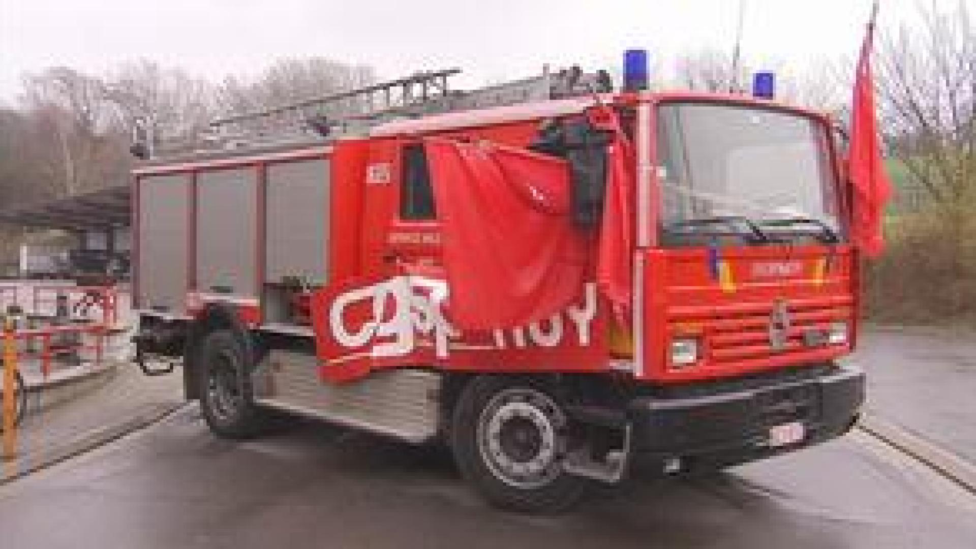 Les pompiers de Huy en grève