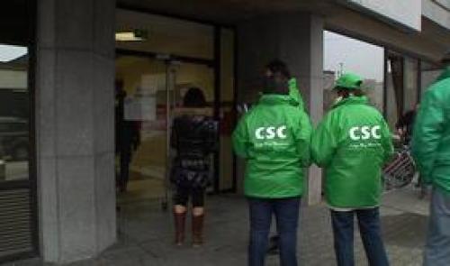 Onem : manifestation de la CSC pour les sans-emplois