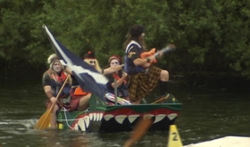 Course de baignoires sur le canal de l'Ourthe