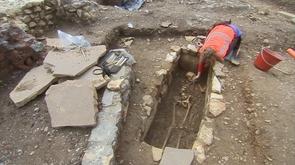Rive gauche à Huy: impressionnant chantier de fouilles archéologiques