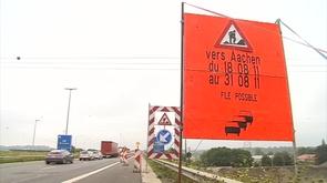Travaux dans l'échangeur de Loncin