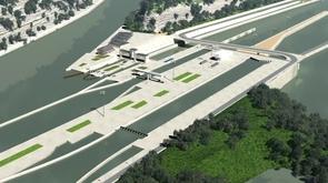 La 4ème écluse de Lanaye enfin en construction.