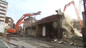 Herstal : la façade de la Ruche démolie