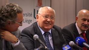 Mikhail Gorbatchev en visite à Liège