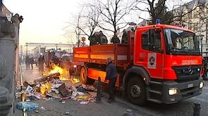 Les pompiers liégeois manifestent