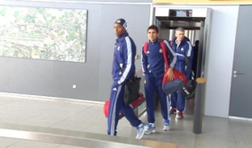Les joueurs du Wisla Cracovie sont arrivés à Liège