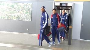 Les joueurs du Wisla Cracovie sont arrivés à Liège