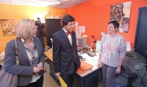 Le Premier Ministre Elio Di Rupo en visite au CPAS de Liège