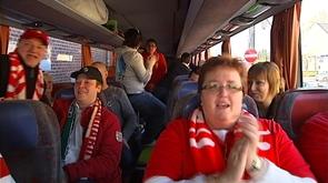 Les supporters des Rouches à Hanovre