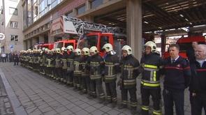 Minute de silence chez les pompiers liégeois