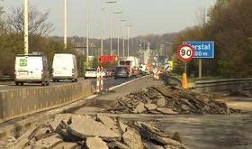 Chantier : ralentissements sur l'échangeur de Cheratte