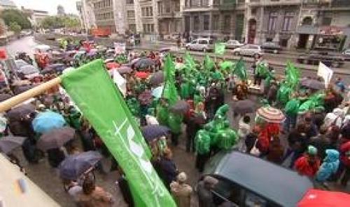 Liège : manifestation des maisons de justice