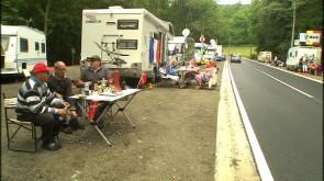 Le Tour : ambiance le long des routes entre Liège et Seraing