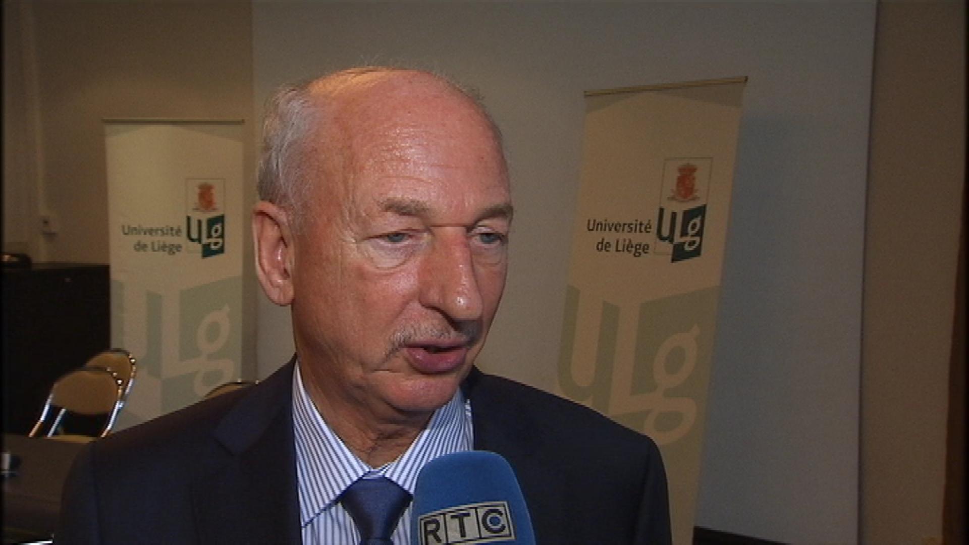 Dirk Frimout et Franck De Winne à l'ULG 