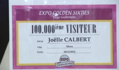 100.000 ième visiteur à l'exposition Golden Sixties