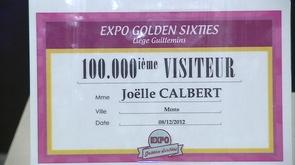 100.000 ième visiteur à l'exposition Golden Sixties