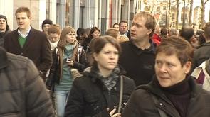 Affluence pour les achats de Noël