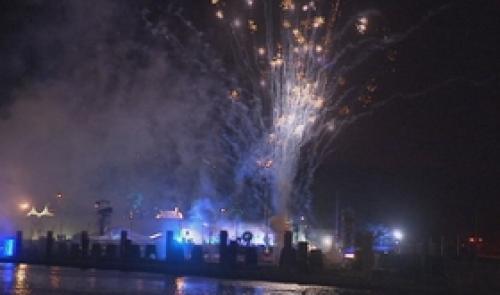 Feu d'artifice de minuit à Liège