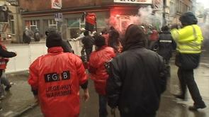 Manifestation et affrontements à Namur