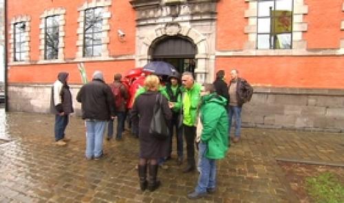 Les travailleurs d'ArcelorMittal au Parlement wallon