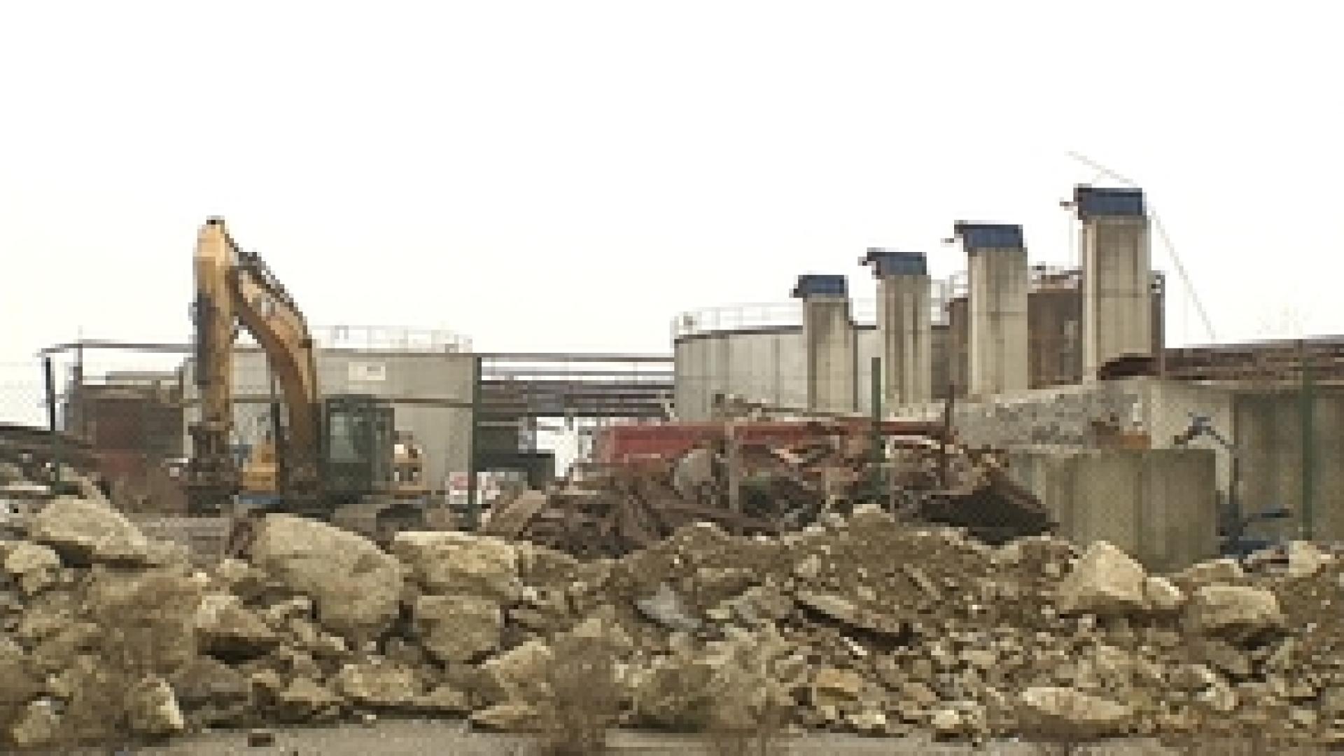 Démolition de la raperie Hollogne sur Geer