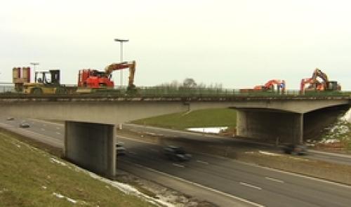 Flémalle : démolition du pont