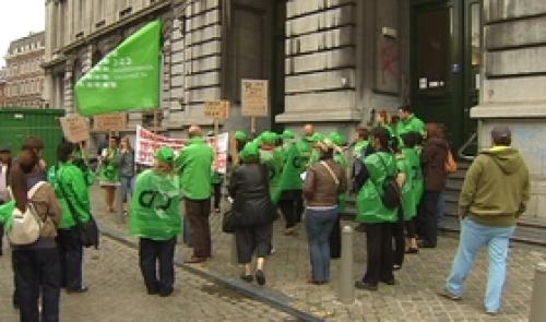 Le personnel d'entretien de l'ULG en grève