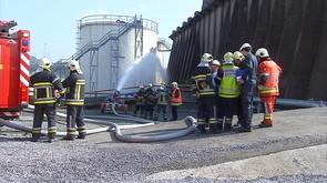 Sclessin : exercice catastrophe dans une entreprise
