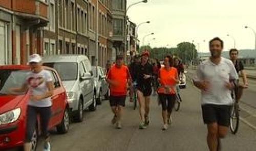 Parti de Herstal, le papa-joggeur a rejoint Angers mardi soir