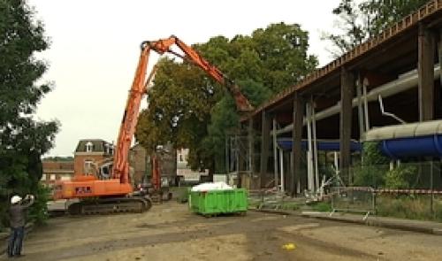 Démolition de la piscine d'Ans