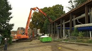 Démolition de la piscine d'Ans