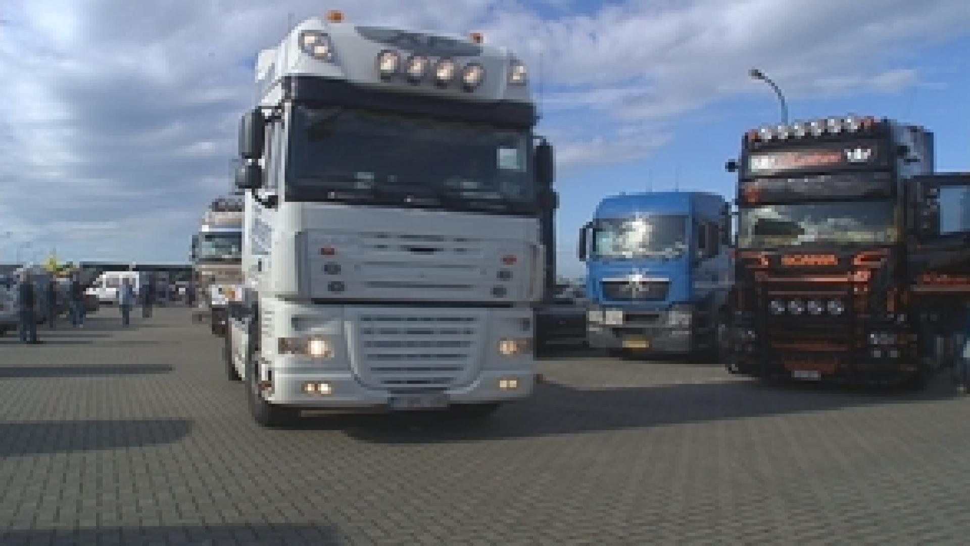 Grâce-Hollogne: meeting des chauffeurs-routiers