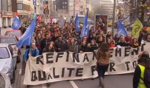 Liège : les étudiants réclament le refinancement de l'enseignement