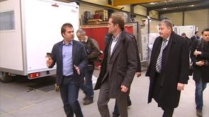 Paul Magnette visite une entreprise liégeoise 