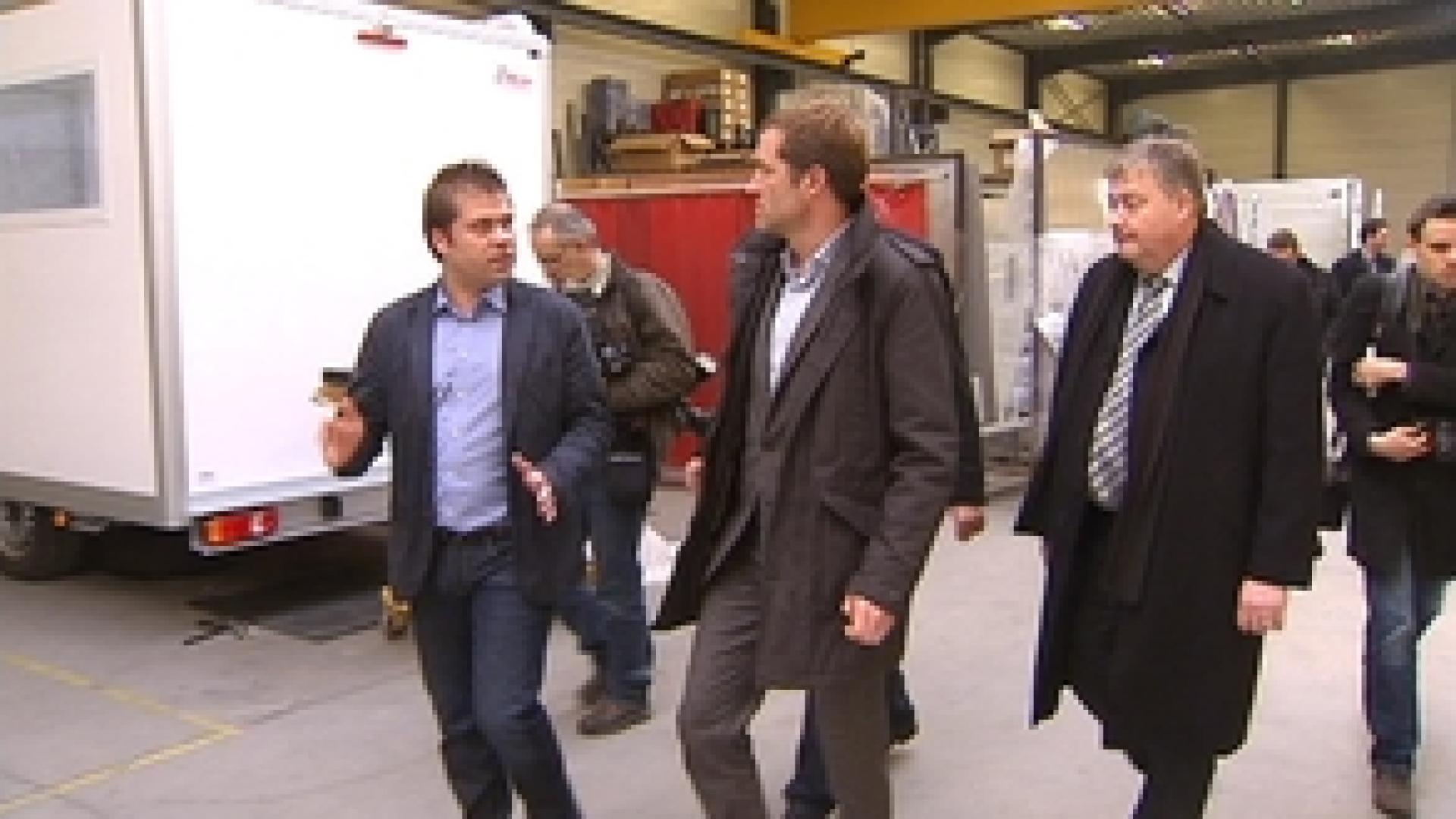 Paul Magnette visite une entreprise liégeoise 