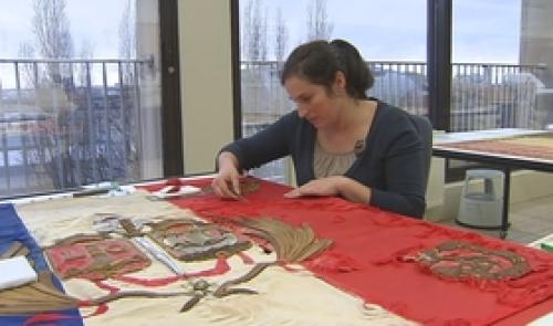 Centenaire 14-18 : des drapeaux liégeois restaurés