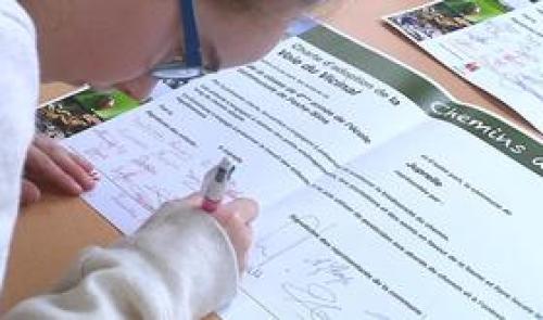 Fexhe-Slins : les enfants adoptent la Voie du Vicinal