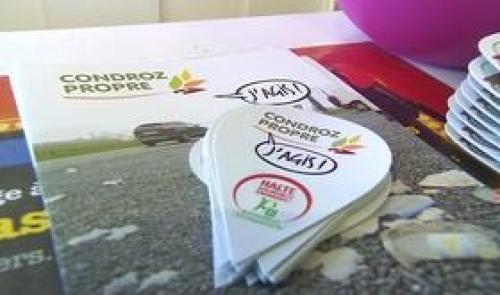 La campagne  Condroz Propre J'Agis  contre les déchets sauvages