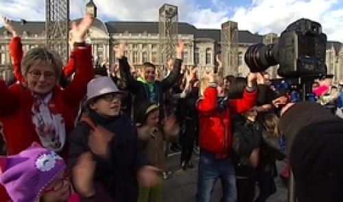 Tournage du clip  Happy 